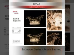 Прозрачная акриловая мебель акриловая ванна для современного и минималистского вида