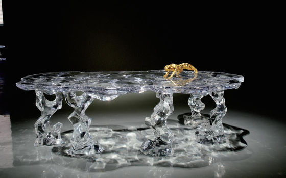 Custom-Made Acrylic Stool with 3D Effects Unique and Eye Catching for Art Exhibitions