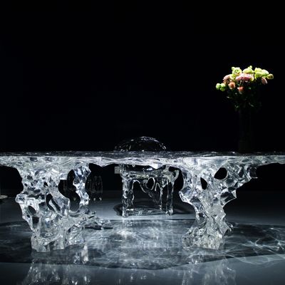 Clear Acrylic Furniture Dining Chair No Assembly High Stability