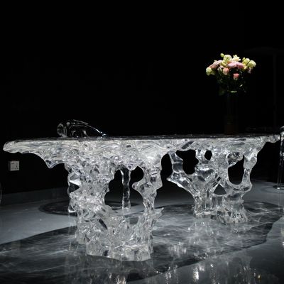 Clear Acrylic Furniture Dining Chair No Assembly High Stability