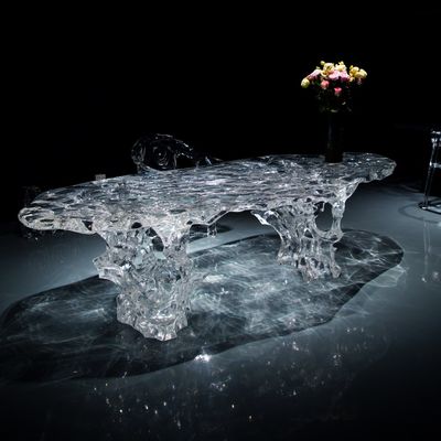 Clear Acrylic Furniture Dining Chair No Assembly High Stability