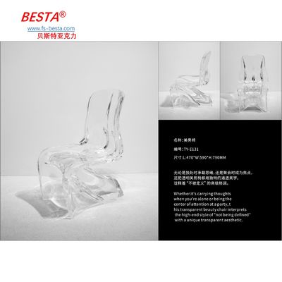 Decorative Modern Acrylic Furniture Clear PMMA for Sleek and Products